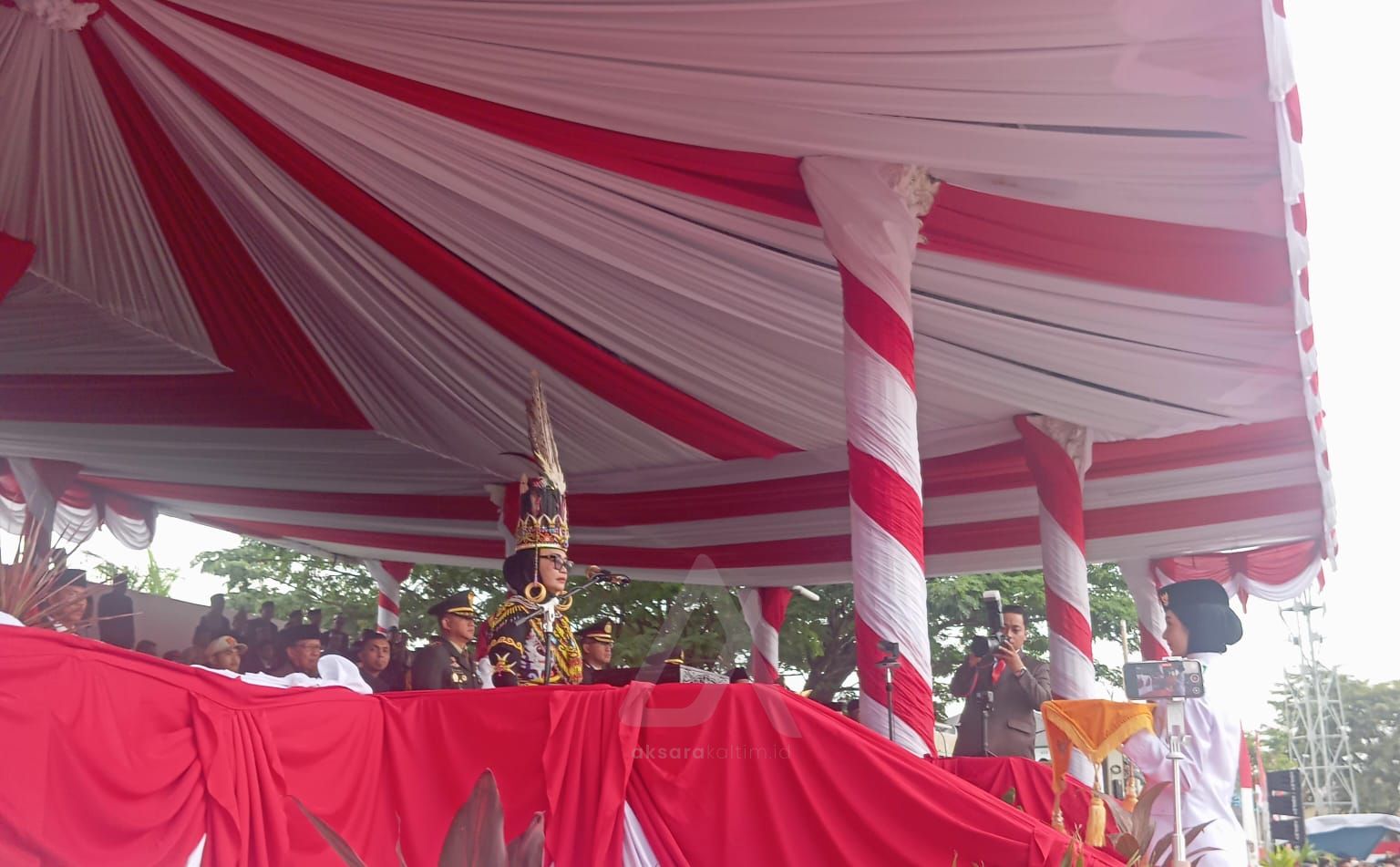 Momen perayaan HUT RI ke-80 di Kota Bontang. (AksaraKaltim).
