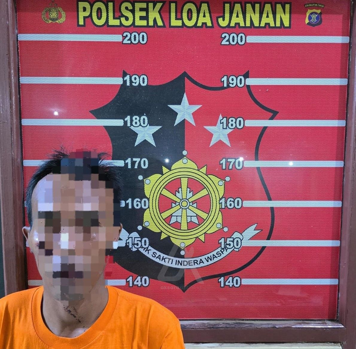 Pelaku yang telah diamankan. (Polda Kaltim).