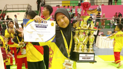 Raih Dua Gelar Sekaligus, Siswi SDN 008 Bontang Utara Harumkan Nama Sekolah di Kejuaraan Pencak Silat Wali Kota Open 2025