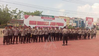 Polres Bontang Kirim Puluhan Personel dan Satu Kendaraan Taktis ke Samarinda, Ada Apa?